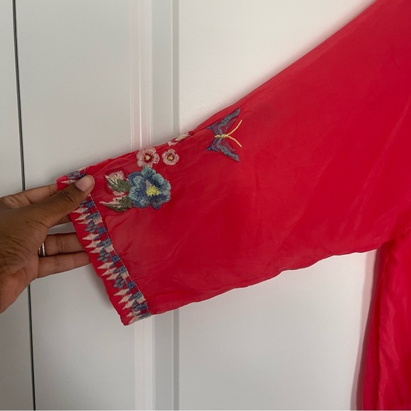 Johnny Was Marin Embroidered Tunic Blouse Top - Picture 5 of 8